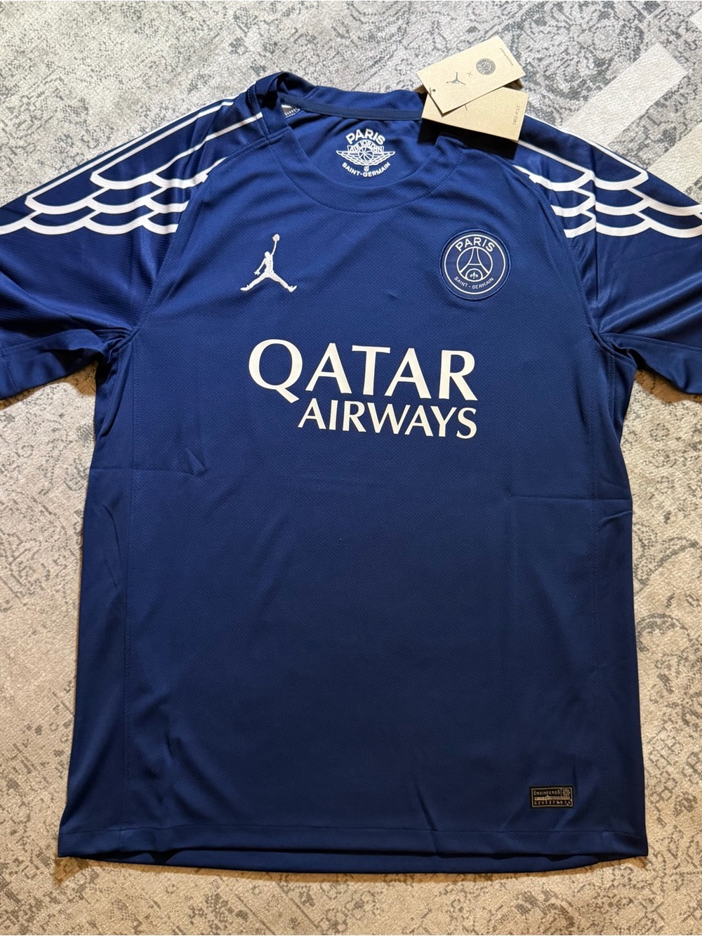 Jordan PSG Deep Blue Home Jersey with White Accents